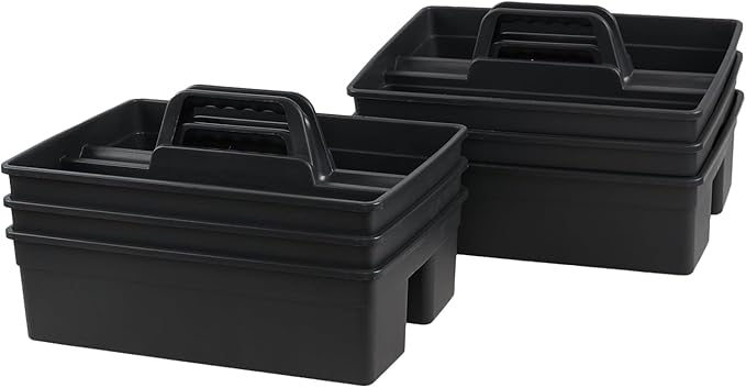 6 Packs Cleaning Storage Caddy with Handle, Plastic Cleaning Supplies Caddy Shower Caddy