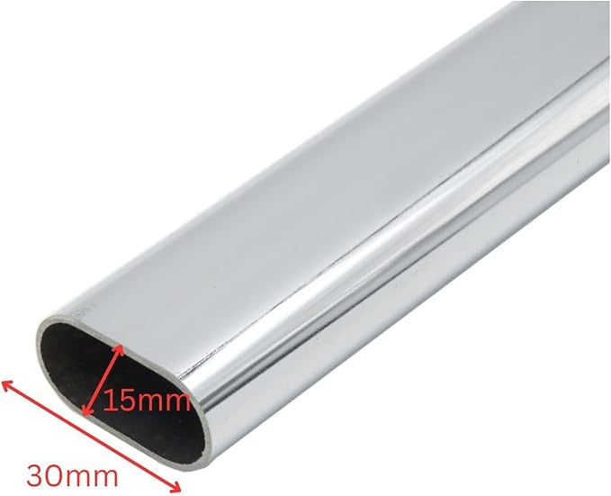 10-Case ProPack Welded Steel Oval Polished Chrome Wardrobe Closet Rods - 98 7/16" (8' 2-7/16") Length – Heavy-Duty Construction
