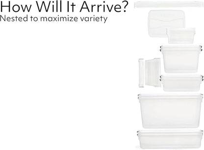 Rubbermaid Cleverstore Clear Dorm Variety 16-Pack, Made in USA, Stackable Large Clear Storage Bins with Lids, See-Through Plastic Storage, with Latching Lids, BPA-Free