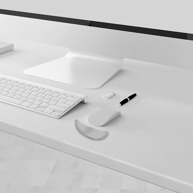JIKIOU Right-Handed Truly Ergonomic Wrist Rest for Mouse 2 Pack, Carpal Tunnel Support, Pain Relief, Anti-Fatigue, Easy Glide, Office Computer Laptop Gaming (Right-Handed-Grey)