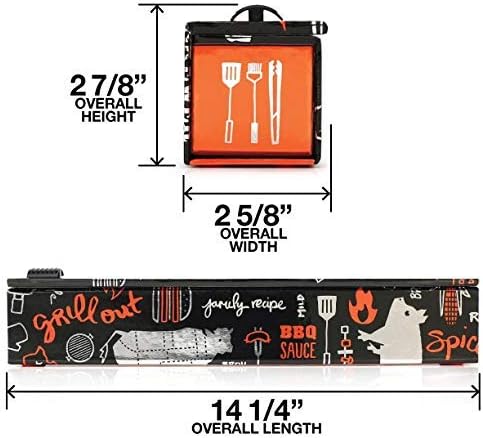 ChicWrap BBQ Grill Refillable Foil Dispenser - One 12"x 30' Roll of Professional Grade Aluminum Foil - Reusable Dispenser w/Slide Cutter - Kosher Certified - Reduces Waste & Saves Money