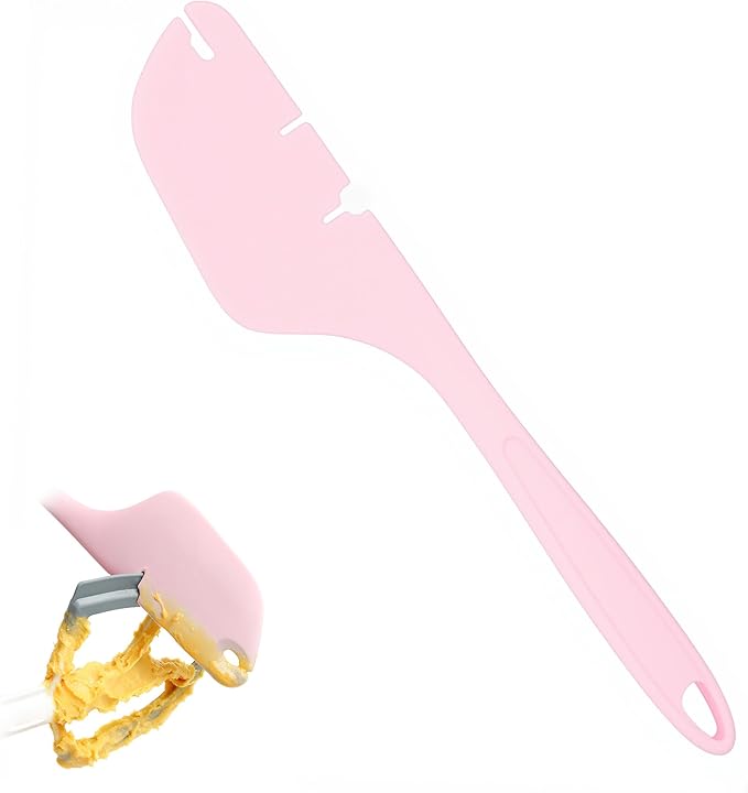 Silicone Spatula for Mixer Beater Scraper, Non-Stick Spatula for Baking, Scraping, Mixing, Cooking, Heat-Resistant Spatulas for Kitchen Aid Mixer Accessories, Multipurpose Kitchen Tools, Pink