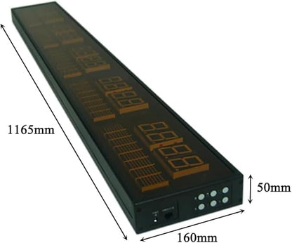 LED World Clock 5 Time Zones - WiFi Auto-Sync Digital Wall Clock with 3-Level Brightness, Ultra-Clear Wide Viewing Angle, All-Aluminum Housing for Multinational Enterprises, Hotels & Offices