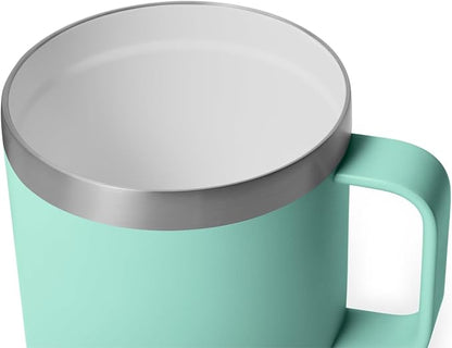 YETI Rambler 14 oz Ceramic Lined Stackable Mug, Vacuum Insulated, Stainless Steel with MagSlider Lid, Seafoam