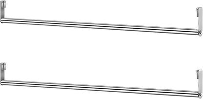 2 Pack Wire Shelving Garment Hanger Bar Wire Shelving Accessories Industrial Closet Clothes Rods for Home Retail Store(Silver,48 Inch)