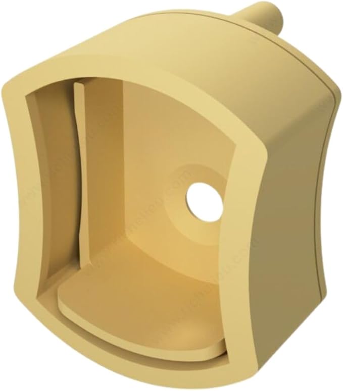 Premium hourglass closet rod - custom cut to size. Hourglass shaped wardrobe tube, protective top cover, seamless and reversible with ribbed and smooth sides. (Matte Brass)
