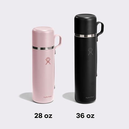 Hydro Flask Hot Flask & Cup – Insulated Stainless Steel, Hot Drink Travel Container for Coffee 36 Oz Beachplum Purple