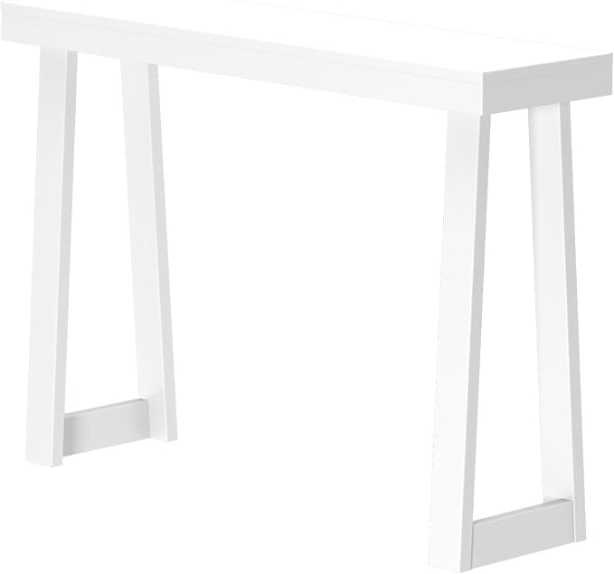 Plank+Beam Solid Wood Console Table, 46 Inch, Sofa Table, Narrow Entryway Table for Hallway, Behind The Couch, Living Room, Foyer, Easy Assembly, White