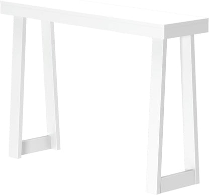 Plank+Beam Solid Wood Console Table, 46 Inch, Sofa Table, Narrow Entryway Table for Hallway, Behind The Couch, Living Room, Foyer, Easy Assembly, White