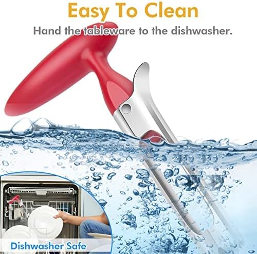 Premium Apple Corer Tool:Easy to Use and Clean- Durable and Sturdy Design Featuring Sharp Serrated Blades - Stainless Steel Corers for Apple and Pear - Core Fruits with Ease(Red)