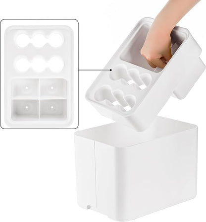 Elsjoy White Umbrella Holder, Entryway Umbrella Stand Small Umbrella Organizer Rack with Removable Drip Tray, Umbrella Storage Container for Long & Folding Umbrella, Parasol, Store 10 Umbrella