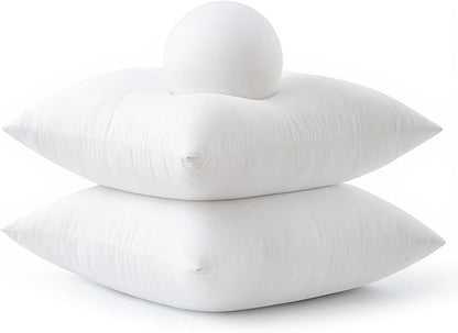 MIULEE Throw Pillows Inserts, Pack of 4 18x18 Inch 100% Virgin Fiber Filling Bed Couch Pillows