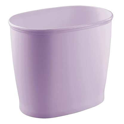 iDesign Slim Plastic Bathroom Trash Can, Small Garbage Bin for Bedroom, Office, Desk, Dorm, Purple