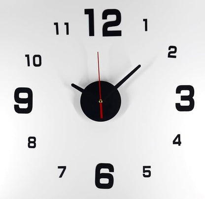 OceeK DIY Wall Clock, Modern Silent Non-Ticking, Battery Operated, 3D Quality Quartz Frameless Wall Closks,8-15" Round