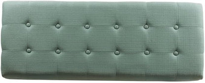 HomePop Large Storage Ottoman Bench with Lift Off Lid, Teal 46" x 18" x 18"