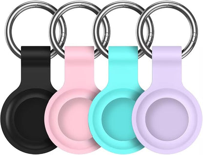 Compatible with AirTag Holder Case Keychain 4 Pack, for AirTag 1st & 2nd Generation Key Chain Ring Case Cover for Air Tag Holder GPS Tracker Item Air Tags Finders Air Tagholder for Kids,Bags,Luggages