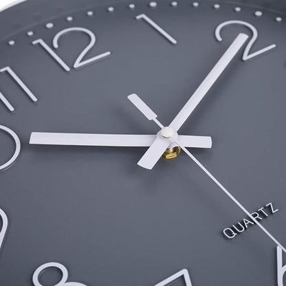 jomparis Small Wall Clock 8 Inch Gray Wall Clocks Silent Non-Ticking for Bedroom Bathroom Kitchen