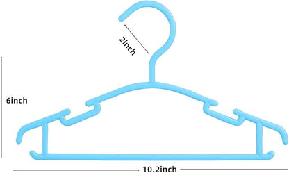 100 Pack Blue Baby Clothes Hangers,Kids Plastic Hangers for Closet,Toddler,Infant,Child,Newborn's Coat Hangers Ideal for Laundry and Nursery's Everyday Standard Use