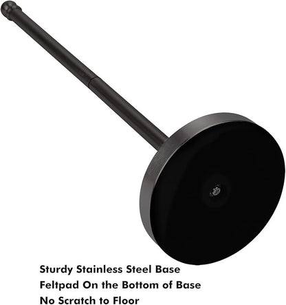 Toilet Paper Holder Stand Holding Up to 5 Paper Rolls, Free-Standing Spare Rolls Storage Holder, Stainless Steel (Black)