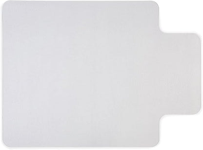 Staples Office Chair Mat, Clear Floor Mats with Lip, Hard Floors, Textured Underside, Extended Under-Desk Coverage, 48 x 36 Inch, Smooth Glide