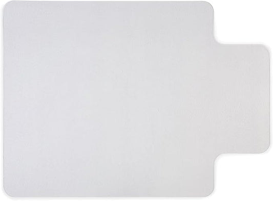 Staples Office Chair Mat, Clear Floor Mats with Lip, Hard Floors, Textured Underside, Extended Under-Desk Coverage, 48 x 36 Inch, Smooth Glide