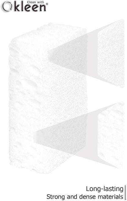 White Multi Use Scrub Sponges. Made in Europe. 9 Pack, 4.3x2.8x1.4 inches. Odorless Delicate Scrubber for Kitchen and Household Cleaning