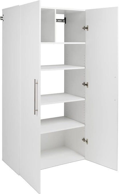 Prepac HangUps Large Storage Cabinet - Immaculate White 36" Cabinet with Storage Shelves and Doors; Ideal for Bin and General Storage Solutions
