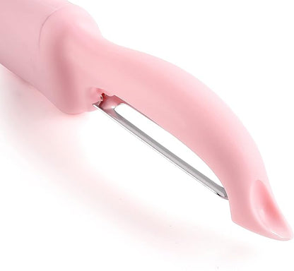 Spring Chef Premium Swivel Vegetable Peeler, Soft Grip Handle and Ultra Sharp Stainless Steel Blades - Perfect Kitchen Peeler For Veggie, Fruit, Potato, Carrot, Apple - Pink Lemonade