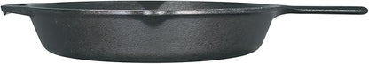 Lodge Seasoned Cast Iron Skillet - PFAS-Free, Non-Toxic Cookware - Use with an Oven, Stove, Grill, or Campfire - Naturally Non-Stick & Oven Safe - 12 Inches