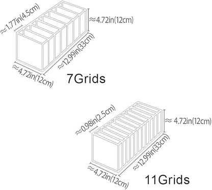 3 Pack Drawer Organizer for Underwears, Sock,Tie Foldable Closet Organizer Drawer Soft Fabric Dresser Drawer Divider Bins for Underwear Socks Ties(3PCS Underware+Socks)