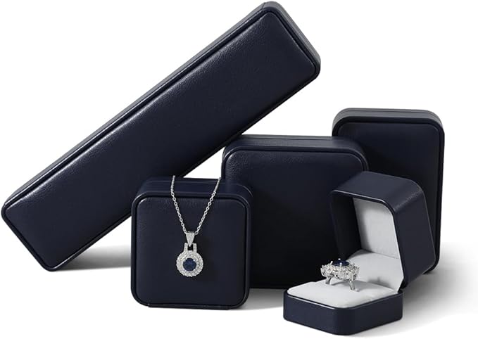Bracelet Gift Box, Leather Gift Box For Men,Premium Small Gift Boxes,Luxury Bangle Box (Blue)
