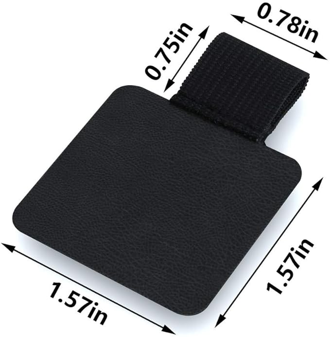 SLSON 12 Pack Notebook Pen Loop Holder Self-Adhesive Pen Holder Pencil Holders Elastic Loop Designed for Notebooks Journals Calendars (Black)
