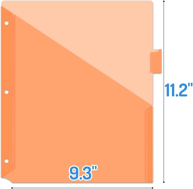 Forvencer 48 Count Dividers with Two Pockets, 8 tabs Binder Dividers for 3 Ring Binder Organizer, Multicolor, 6 Sets