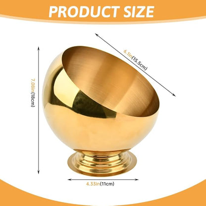 Coffee Pod Holder, Large Capacity Stainless Steel K Cups Holder Organizer Bowl Coffee Capsule Creamer Container Basket, Espresso Pods Storage for Bar Station, Counter (Gold)