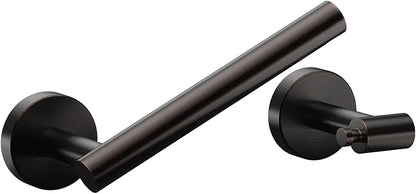 FORIOUS Toilet Paper Holder Wall Mount, Stainless Steel Rustproof Double Post Pivoting Tissue Roll Holder for Bathroom, Commercial Toilet Paper Dispenser, Oil Rubbed Bronze