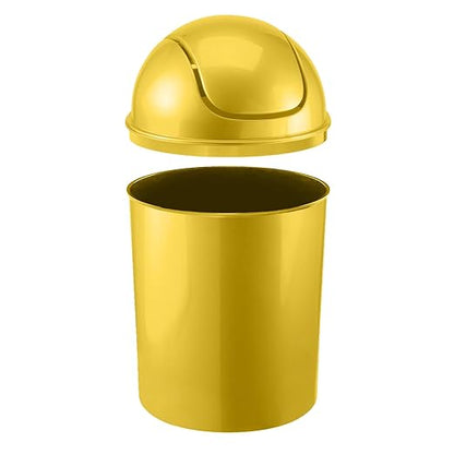 Umbra 1.25 Gallon Mini Waste Can with Removable Swing-Top Lid - Small Garbage Bin for Kitchen, Bathroom, Bedroom, Office - Compact Trash Can Fit Under Tables & Counters - Yellow