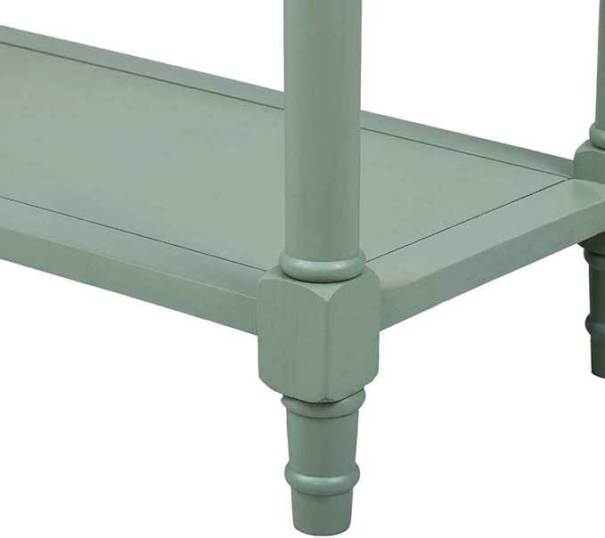 Knocbel Antique Entry Console Table with Drawers & Bottom Open Shelf, Wood Sofa Tables for Entryway Hallway Living Room, 35.43" W x 13.8" D x 30.25" H, Retro Blue