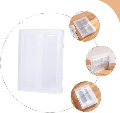 Hemoton Portable Multi-function Document Organizer Box with Buckle Lock Transparent Household File Case for Office and Home Storage Project File Holder for Papers and Magazines