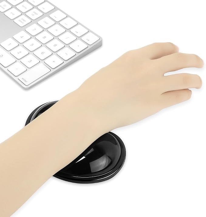 Soft Mouse Wrist Rest Pad Comfortable Cool Silicone Gel Ergonomic Cushion Small-Sized Hand Pain Relief Support Pad with Gel-Filled for Laptop Computer Office & Home (Black)