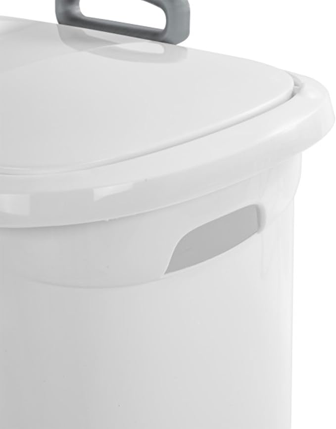 Sterilite 6-Pack Ultra Wheeled Hamper, Laundry Basket w/Flip-Top Lid & Retractable Handle - Plastic Rolling Clothes Storage Cart with Ventilated Holes for Home, Apartment or Dorm