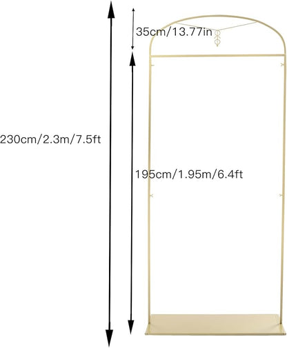 91" Gold Garment Rack Metal Freestanding Garment Rack Wedding Dress Display StandStore Hanging Clothes Rack Clothing Display Rack for Hanging Long Dresses