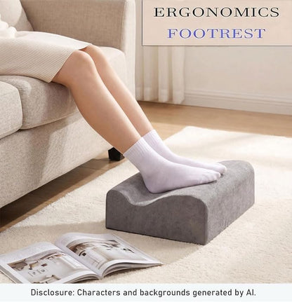 Foot Rest for Under Desk at Work,At Work Soft Ergonomic Footrest,Support Foot Pillow,Heel Chair,Leg Elevation Pillow, (Dark Gray)