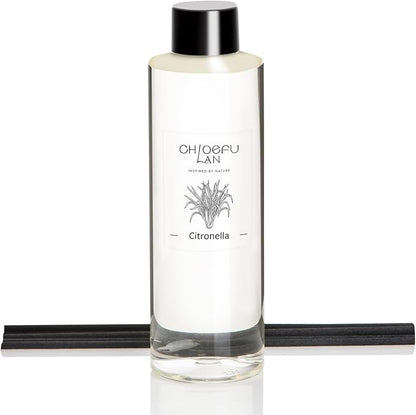 Citronella Essential Oil Diffuser Refill 6.76 fl oz Natural Oil - Best for SPA and Home, 0% Alcohol, Summer Camping Scented Oil for Patio, Garden, Balcony