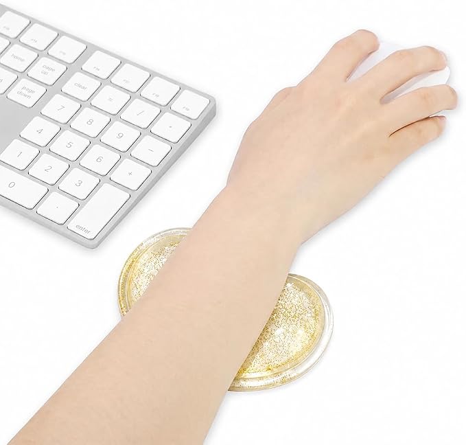 Soft Mouse Wrist Rest Pad Comfortable Cool Silicone Gel Ergonomic Cushion Small-Sized Hand Pain Relief Support Pad with Gel-Filled for Laptop Computer Office & Home (Bright Yellow)