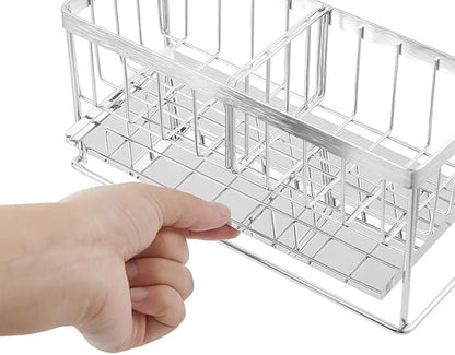 Mukkuri Sink Caddy - Kitchen Sink Organizer - Quick Draining, 304 Stainless Steel Tray