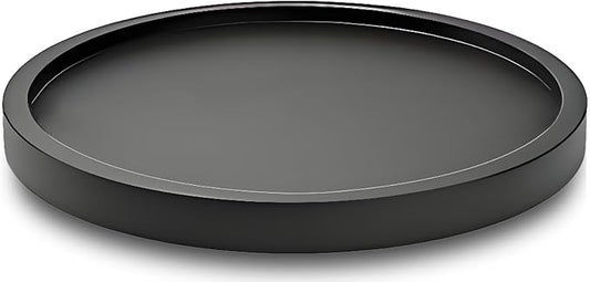 12" Black Bamboo Lazy Susan Organizer Kitchen Turntable for Cabinet Pantry Table Organization