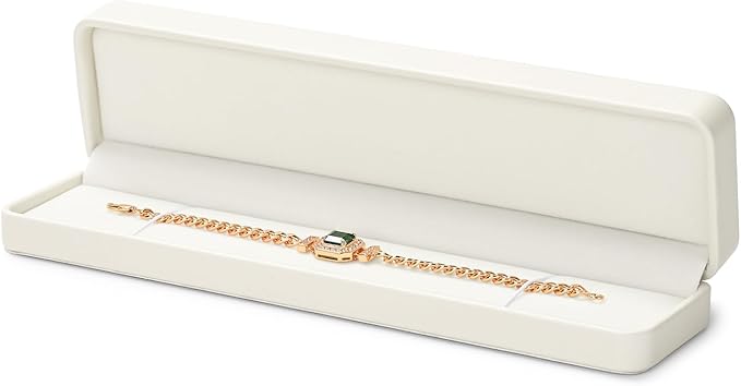 White PU Leather Jewelry Gift Box for Necklace Long Chain Jewelry Necklace Long Chain Gift Box