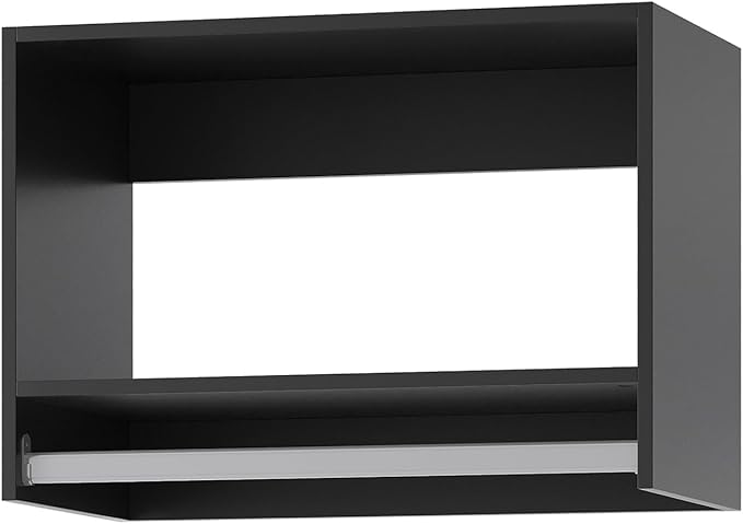ROOMTEC 22.5" Tall Hanging Closet Unit, Modular Closet System with Hanging Rod, Wardrobe Organizer for Bedroom or Walk-in Closet, Wall Mounted, Customizable Clothes Storage Unit, Black