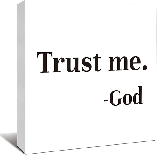 Farmhouse Decor, Christian God Home Decorations, Aesthetic Entry Way Table Shelf Wood Box Decor, Living Room Table Accessories, Boho Office Decorations For Work (03)