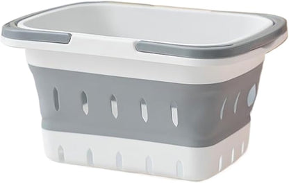 Shower Basket, Bathroom Basket Portable Shower Collapsible Plastic Storage with Handles & Draining Holes, Box Organizer Bin for Bathroom, Kitchen, Dorm, Gym for Daily Use